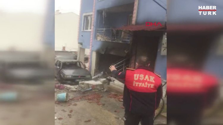 Uşak'ta iki ayrı binada doğalgaz sıkışması sonucu patlama meydana geldi