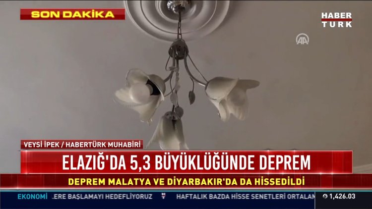 Son dakika haberi Elazığ'da 5,3 büyülüğünde deprem!