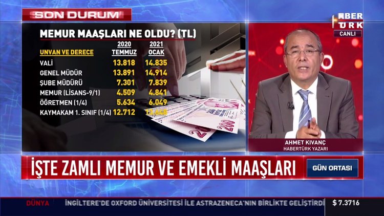 İşte zamlı memur ve emekli maaşları
