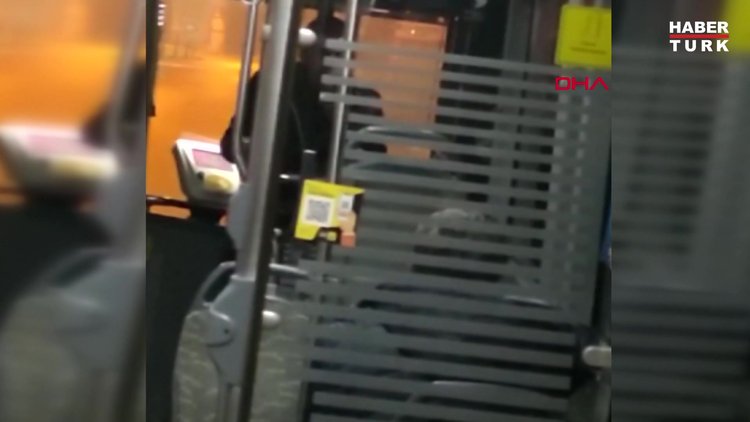 Belediye otobüsüne maskesiz ve HES kodsuz binmek istedi