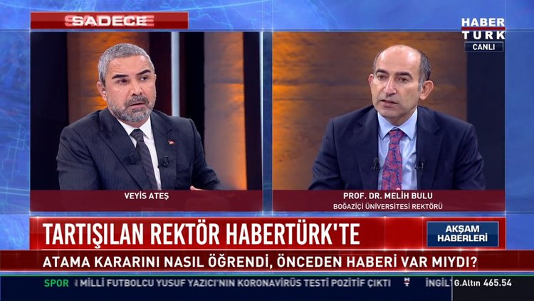 Boğaziçi Üniversitesi Rektörü Prof. Melih Bulu Habertürk'te