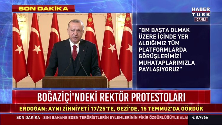 Erdoğan'dan Boğaziçi açıklaması