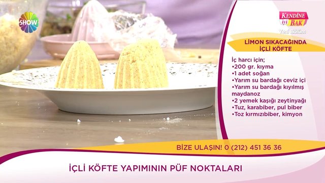 Limon sıkacağında kolay içli köfte