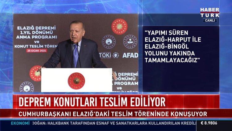 Cumhurbaşkanı Erdoğan'dan Elazığ'daki törende açıklamalar
