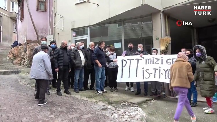 80 yıldır hizmet veren PTT binasını kapattılar, vatandaş eylem yaptı