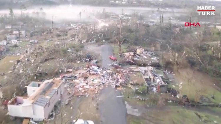 ABD'de kasırga felaketinin boyutu drone ile görüntülendi