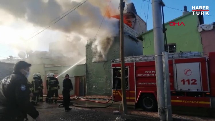 Yangında evde mahsur kalan çocuk kurtarıldı, anneyi kurtarma çalışmaları sürüyor
