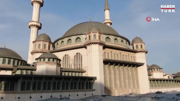 Taksim Camii'nin dış cephesi tamamlandı