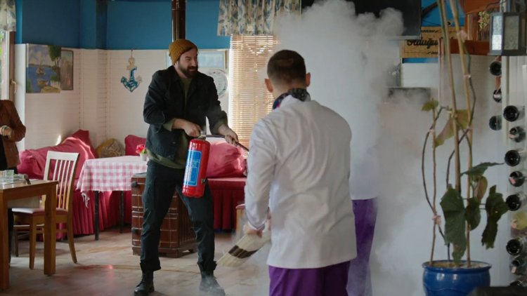 Restoranda yangın paniği!