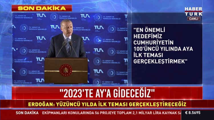 Ay A Gidecegiz Son Dakika Cumhurbaskani Erdogan Milli Uzay Programini Acikladi Gundem Haberleri