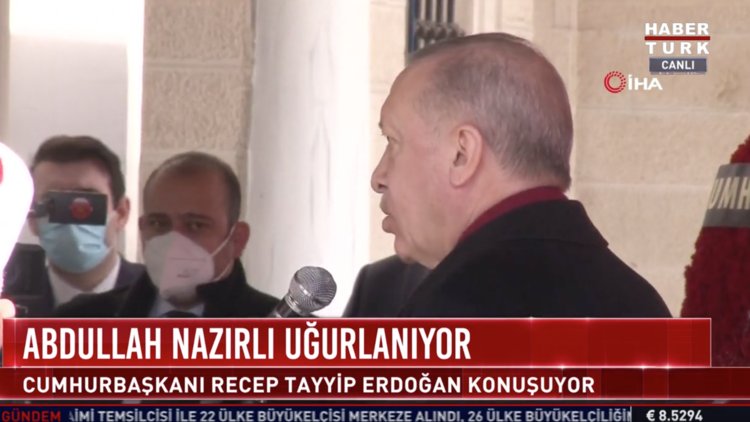 Cumhurbaşkanı Erdoğan, Elazığ'ın kanaat önderlerinden Abdullah Nazırlı'nın cenaze törenine katıldı