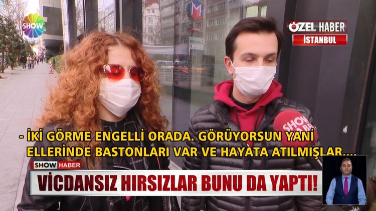 Görme engelli öğretmenin telefonunu çaldılar