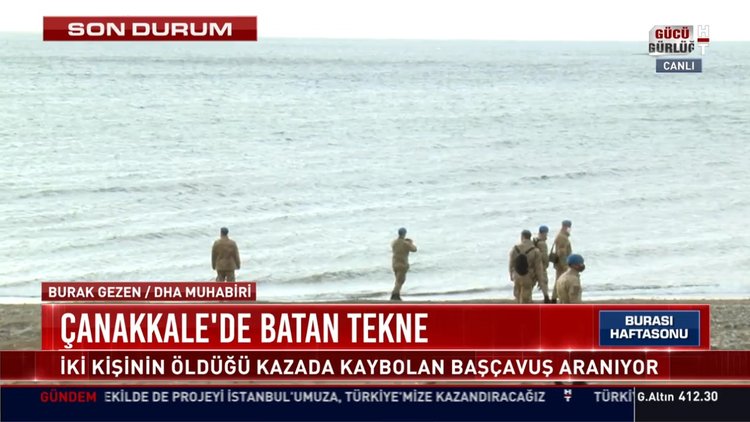 Çanakkale'de batan tekne