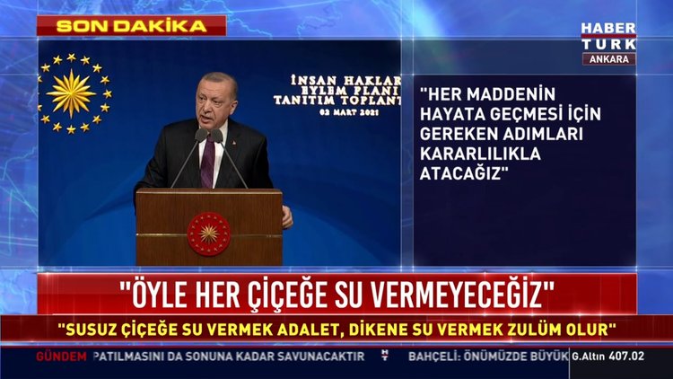 Cumhurbaşkanı Erdoğan İnsan Hakları Eylem Planı'nı açıkladı