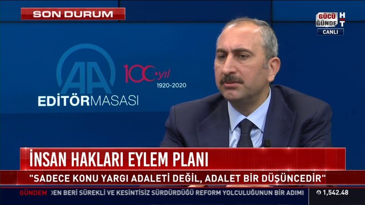 Adalet Bakanı'ndan İnsan Hakları Eylem Planı mesajı