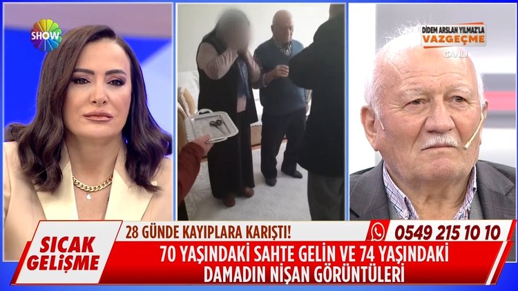 74 yaşındaki damat ile 70 yaşındaki sahte gelinin nişan görüntüleri!