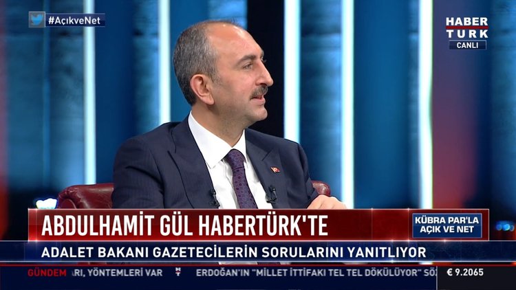 Adalet Bakanı Gül, Habertürk TV'de soruları yanıtladı