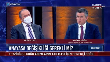 TBB Başkanı Metin Feyzioğlu parti kapatmaya nasıl bakıyor? | Teke Tek - 9 Mart 2021