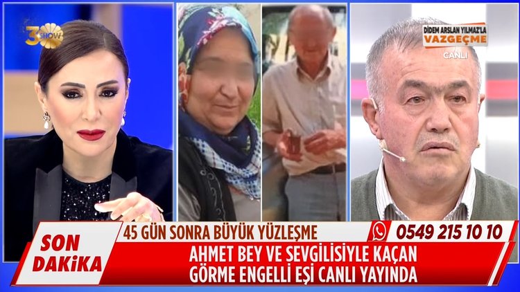 Sevgilisiyle kaçan görme engelli eş canlı yayında!