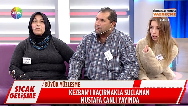 Kezban'ı kaçırmakla suçlanan Mustafa canlı yayında!