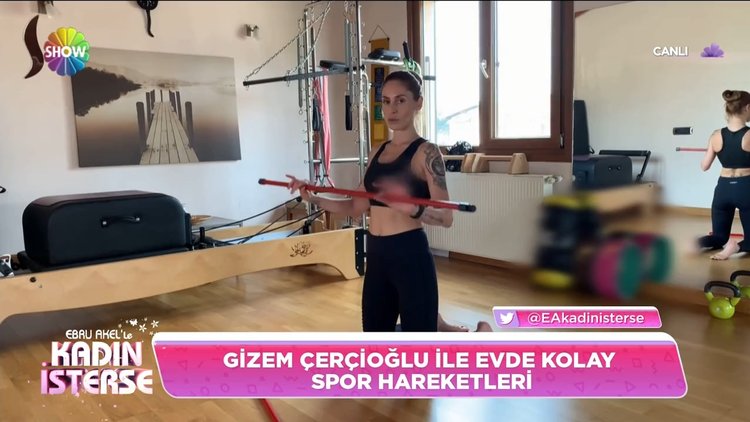 Gizem Çerçioğlu ile evde kolay spor hareketleri!