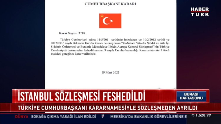 Türkiye, İstanbul Sözleşmesi'nden ayrıldı