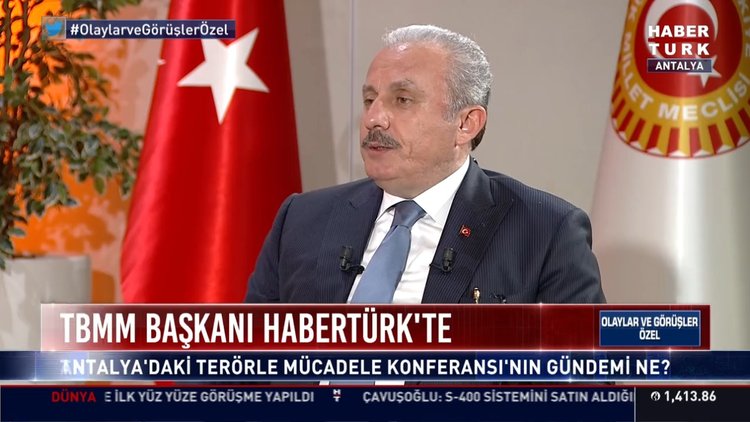 Başkan Şentop Habertürk TV'de soruları yanıtlıyor