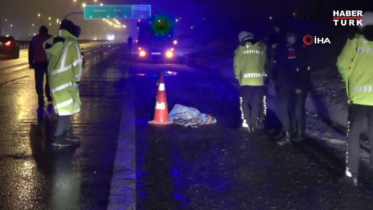 TEM'de tartışma sonucu otobüsten indirilen yolcu kazada hayatını kaybetti