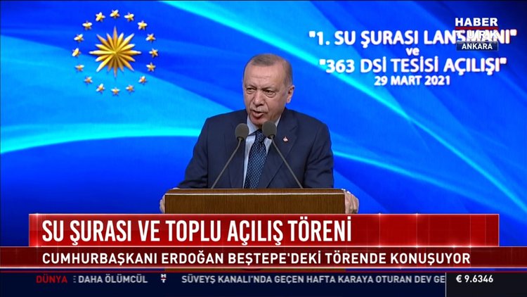 Cumhurbaşkanı Erdoğan: Su kanunu hazırlıyoruz
