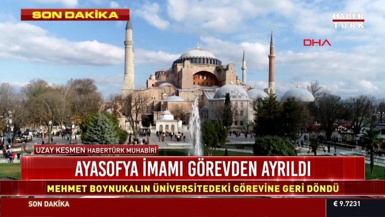 Ayasofya İmamı Prof. Dr. Mehmet Boynukalın görevinden ayrıldı