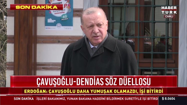 Son dakika: Cumhurbaşkanı Erdoğan'dan Dendias tepkisi: Haddini bildirdi