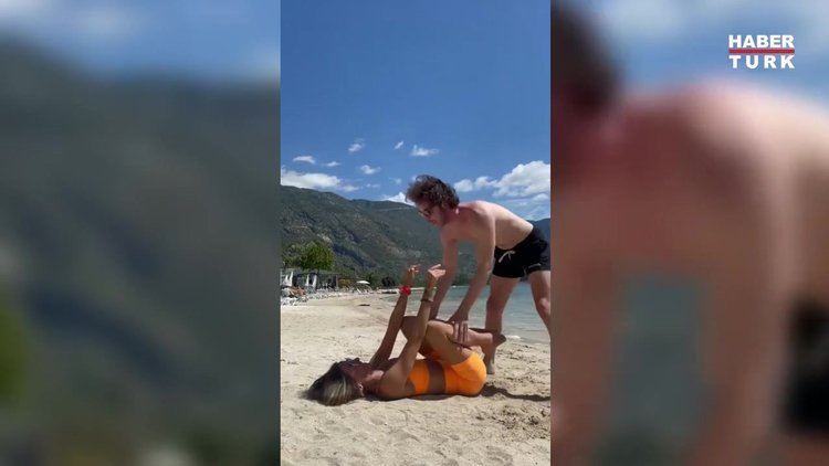 Zeynep Tokuş ile Boran Kuzum'dan 'acro yoga' denemesi