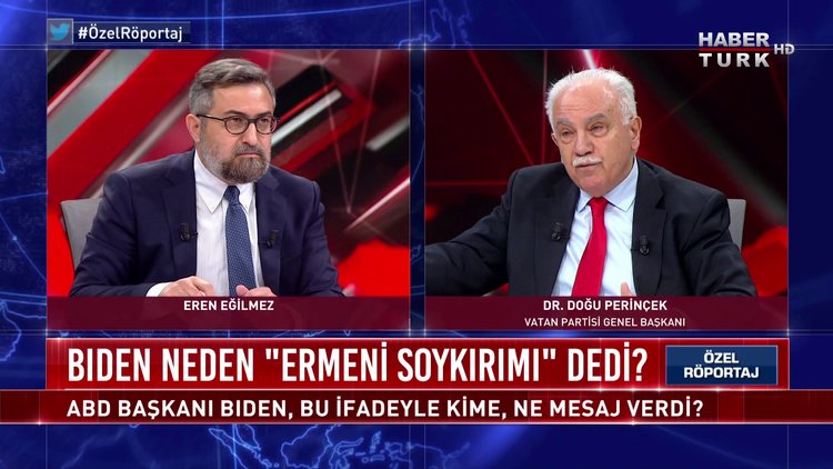 Özel Röportaj - 24 Nisan 2021 (Vatan Partisi Genel Başkanı Doğu Perinçek Habertürk’te)