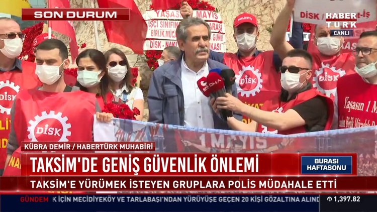 DİSK, 1 Mayıs'ta Taksim meydanında açıklamada bulundu