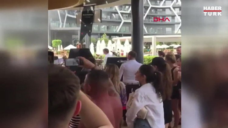 Antalya'da hınca hınç korona partisi