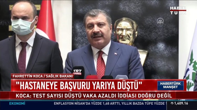 Bakan Koca: Hastaneye müracaat edenlerin sayısı yarı yarıya düştü