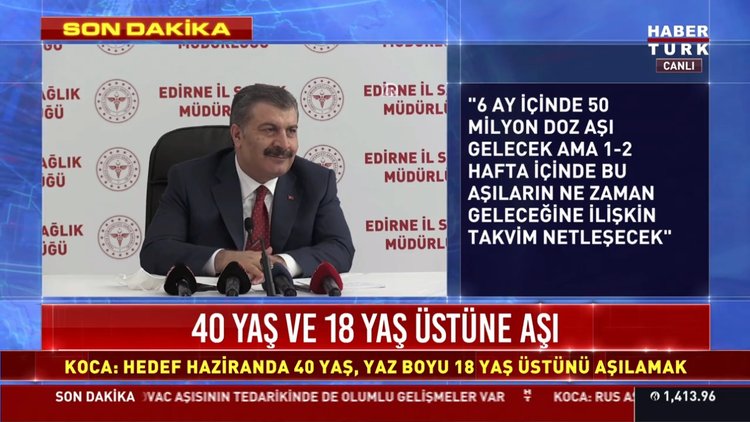 Bakan Koca: Sputnik V aşılarının 6 ay içinde 50 milyon doz aşı teslim edilmesi bekleniyor