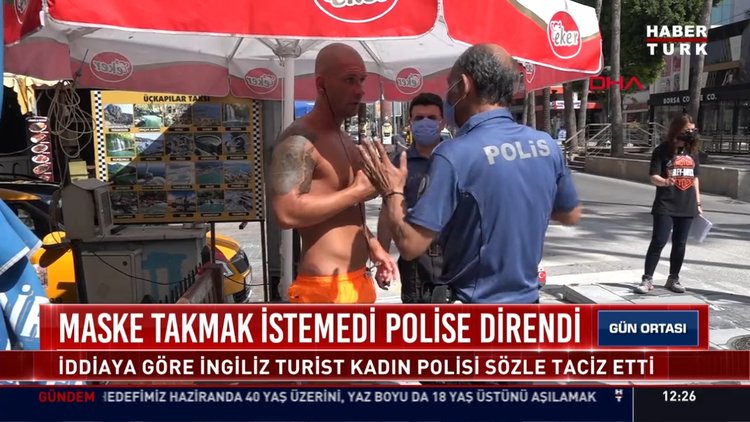 Maske takmak istemedi polise direndi