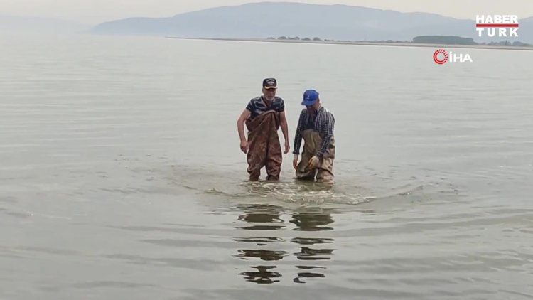 İznik Gölü'nde ağlara 2 bin yıllık kabartmalı yazıt takıldı