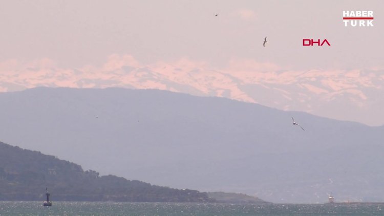 Hava temizlendi, Uludağ İstanbul'dan görüntülendi