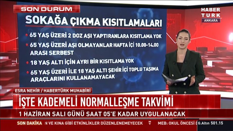 65 yaş üstü vatandaşlar için sokağa çıkma kısıtlamasında aşı detayı