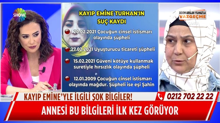 Emine Hanım'ın sicili kabarık!