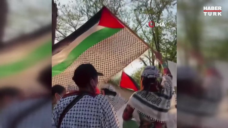 Bella Hadid, ABD'deki Filistin'e destek protestosuna katıldı