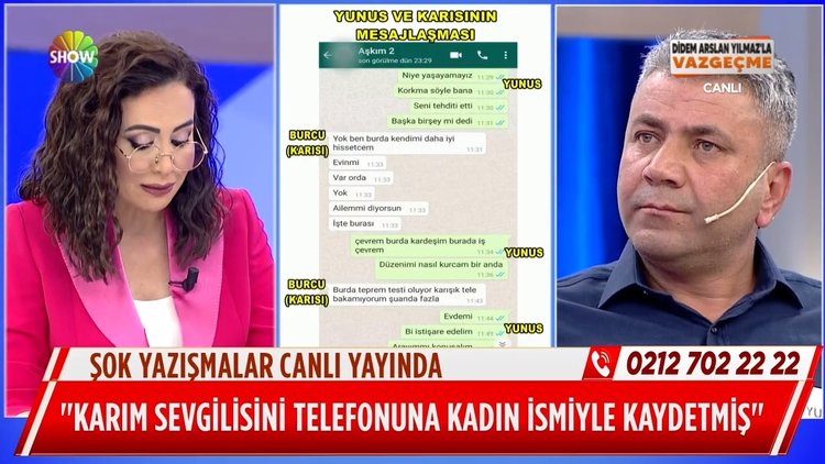 Yunus Bey ve eşinin mesajlaşmaları!