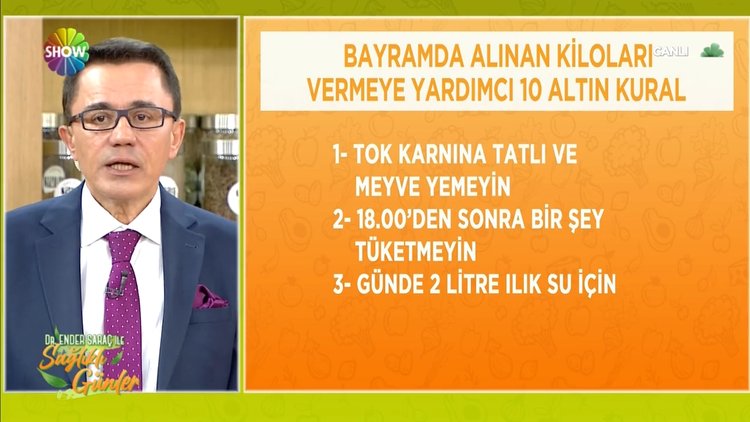 Bayramda alınan kiloları vermek için özel diyet ve 10 altın kural