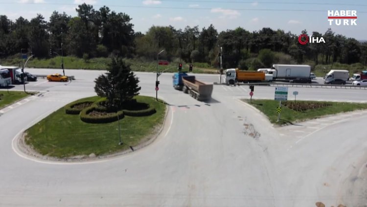 Hafriyat kamyonu terörü kamerada