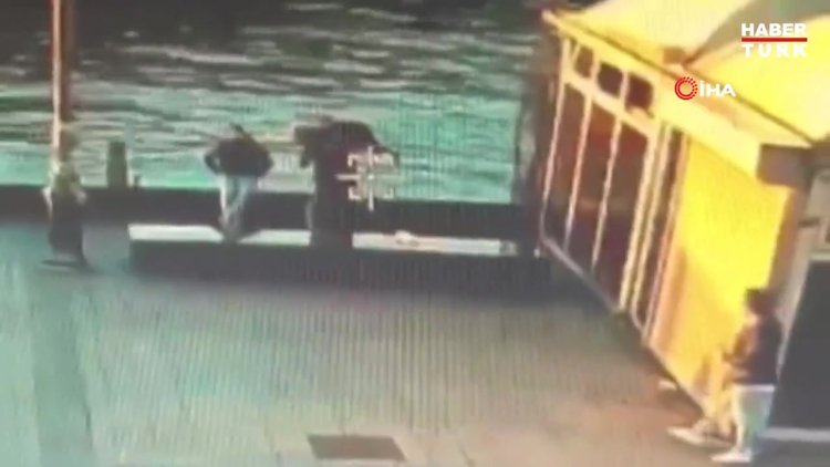 İstanbul göbeğinde korkunç cinayet kamerada: Sahilde oturan adamı yan baktın diyerek denize attı
