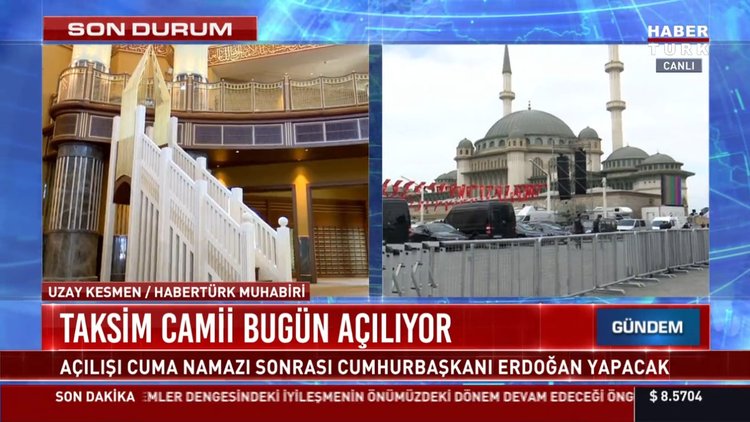 Taksim Cami bugün açılıyor