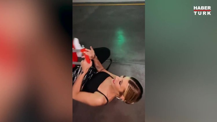 İrem Derici otoparkta düştüğü videoyu paylaştı