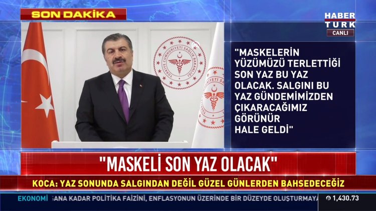 Son dakika... Bakan Koca: Maskeli son yaz olacak